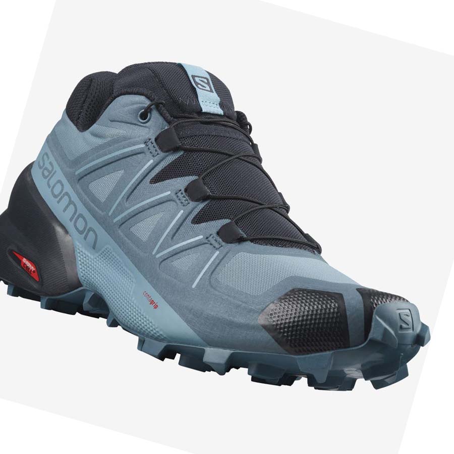 Salomon SPEEDCROSS 5 WIDE Kadın Patika Koşu Ayakkabısı Mavi | TR 2739GSO